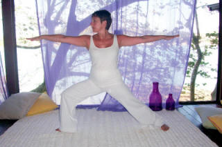Photo of Rose practising Yoga